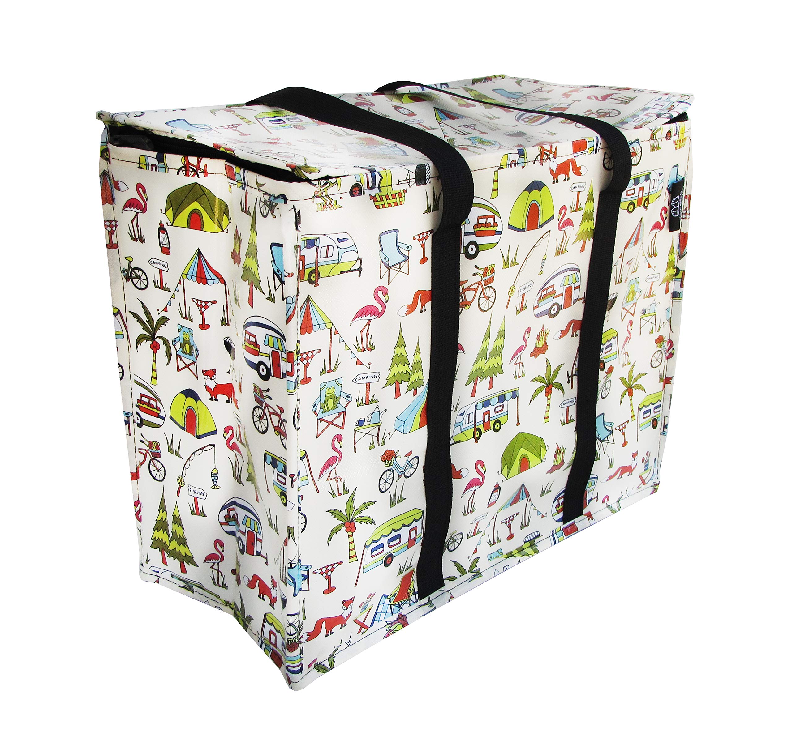 Insulated Reusable Shopping Bag - Foldable Thermal Cooler Tote for Groceries & Camping