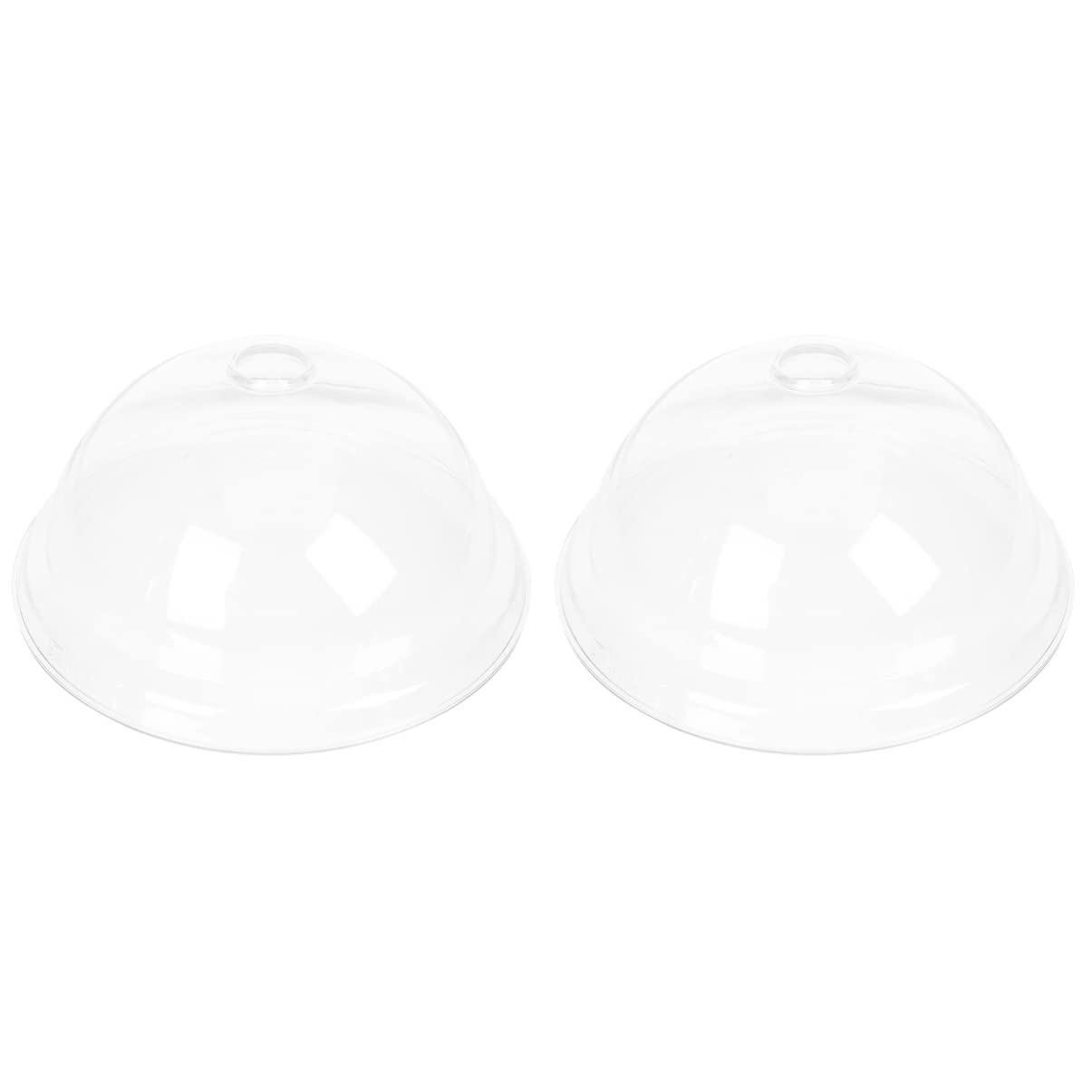 Cabilock 2-Piece Clear Plastic Round Dining Table Cover Set - Food Serving Covers, Cake Dome & Cupcake Stand for Camping, Baking & Party Serving | Dish Covers for Outdoor Picnics, Buffets & Home Kitchen Use