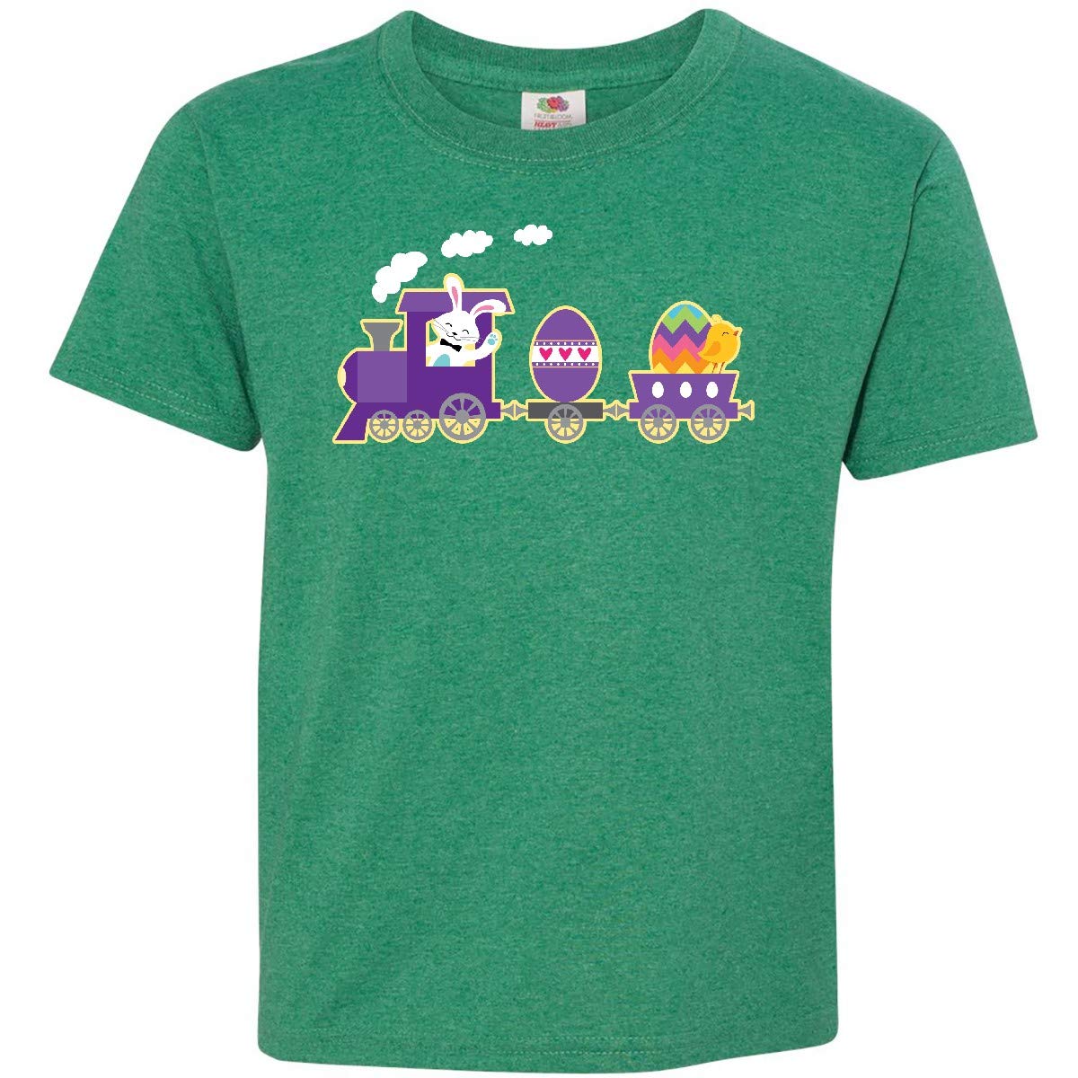 Easter Bunny Rabbit Egg Train Youth T-Shirt - Fun Kids Easter Outfit for Egg Hunts & Spring Celebrations