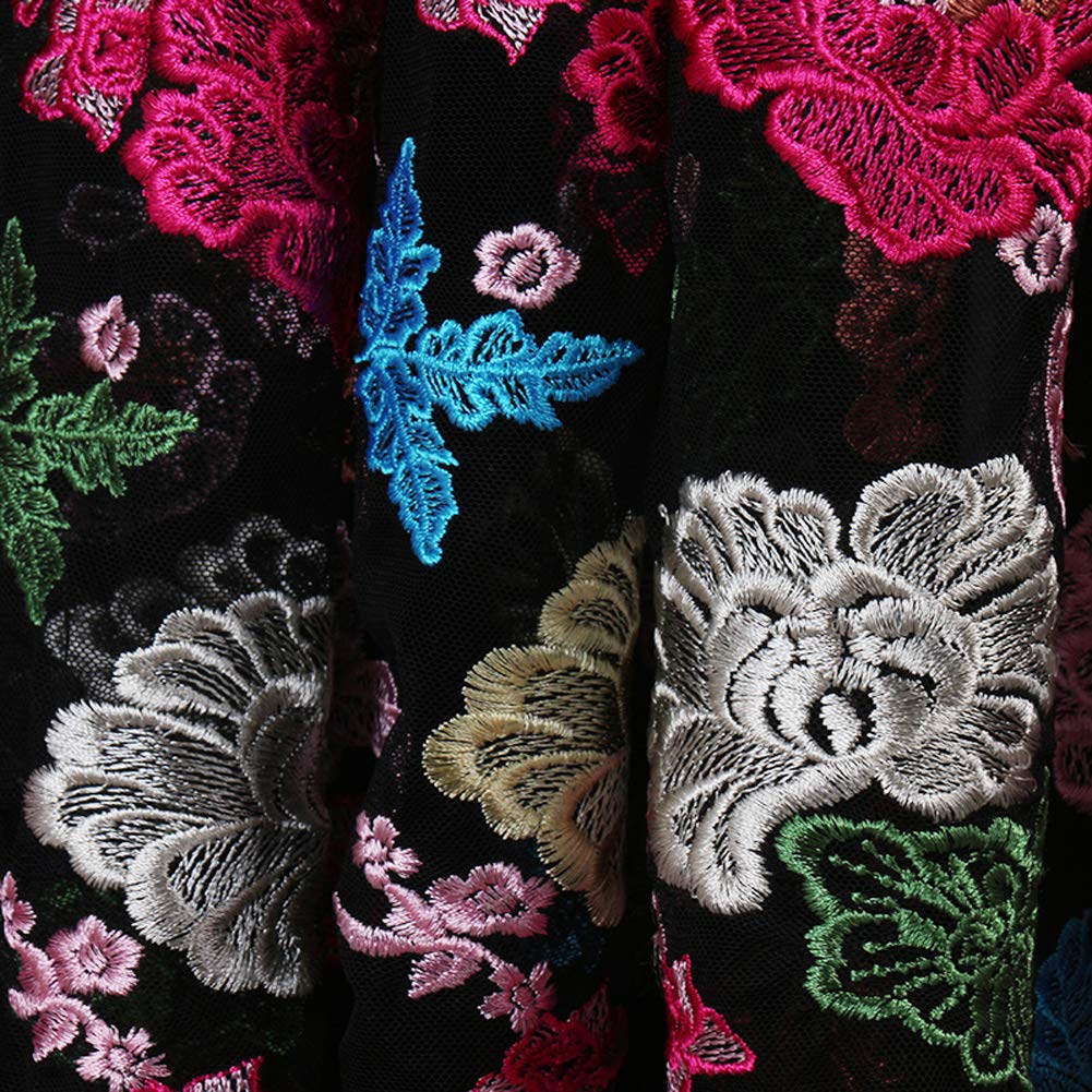 Elegant Women's Performance Embroidery Ballroom Dance Dress - Floral Competition Dress for Latin, Salsa & Waltz - Perfect for Dance Shows, Performances & Competitions