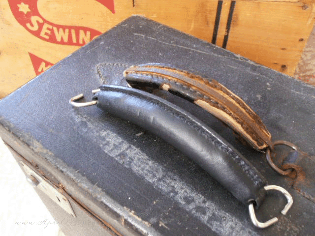 Premium Black Leather Case Handle with D Rings - Durable & Stylish Luggage Accessory for Travel, Gym Bags & Suitcases