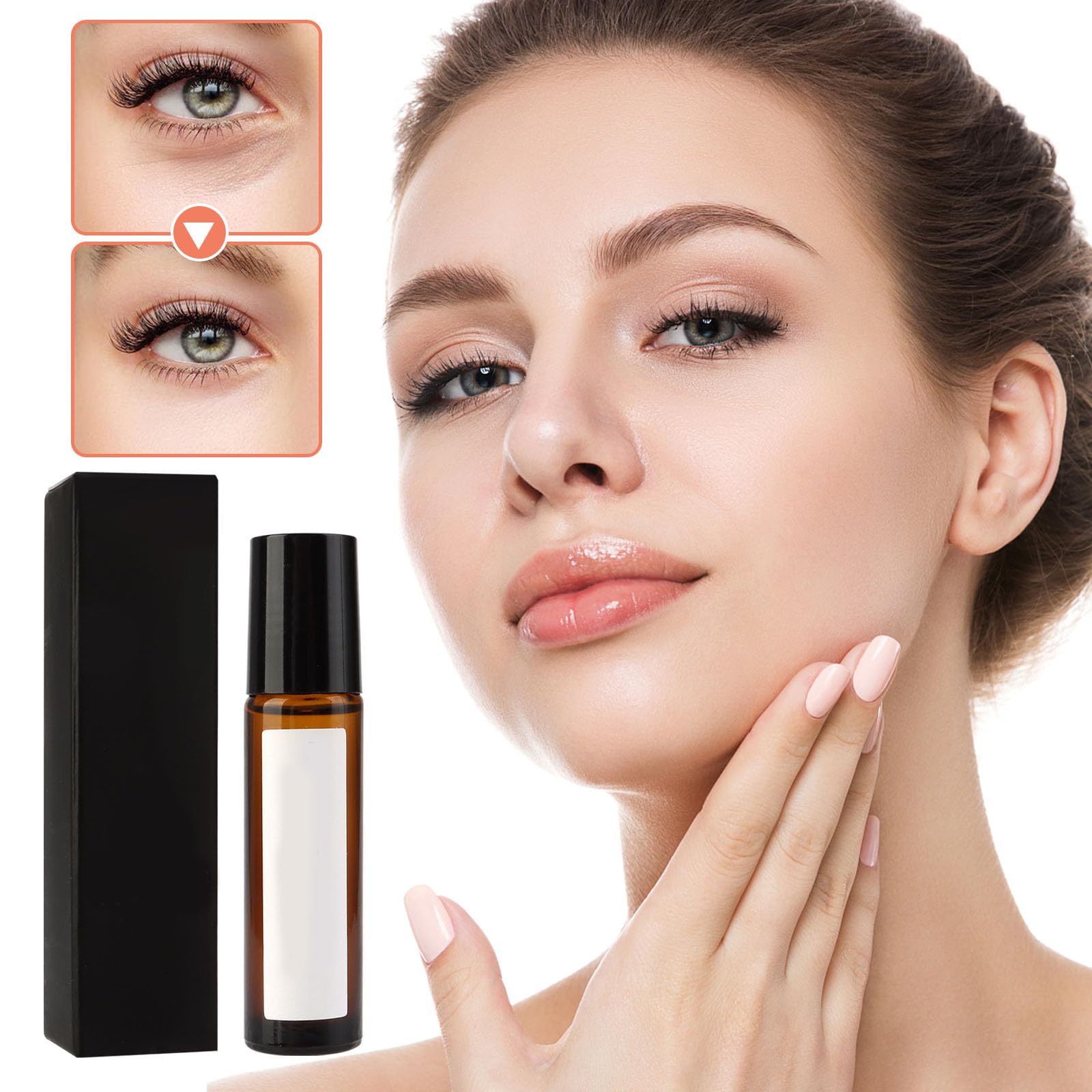 2PCS Time Eraser Rollerball - Castor Oil & Frankincense Eye Roller for Dark Circles, Puffiness & Wrinkles - Natural Under Eye Treatment for Brightening & Anti-Aging - Perfect for Morning Routine & Night Skincare