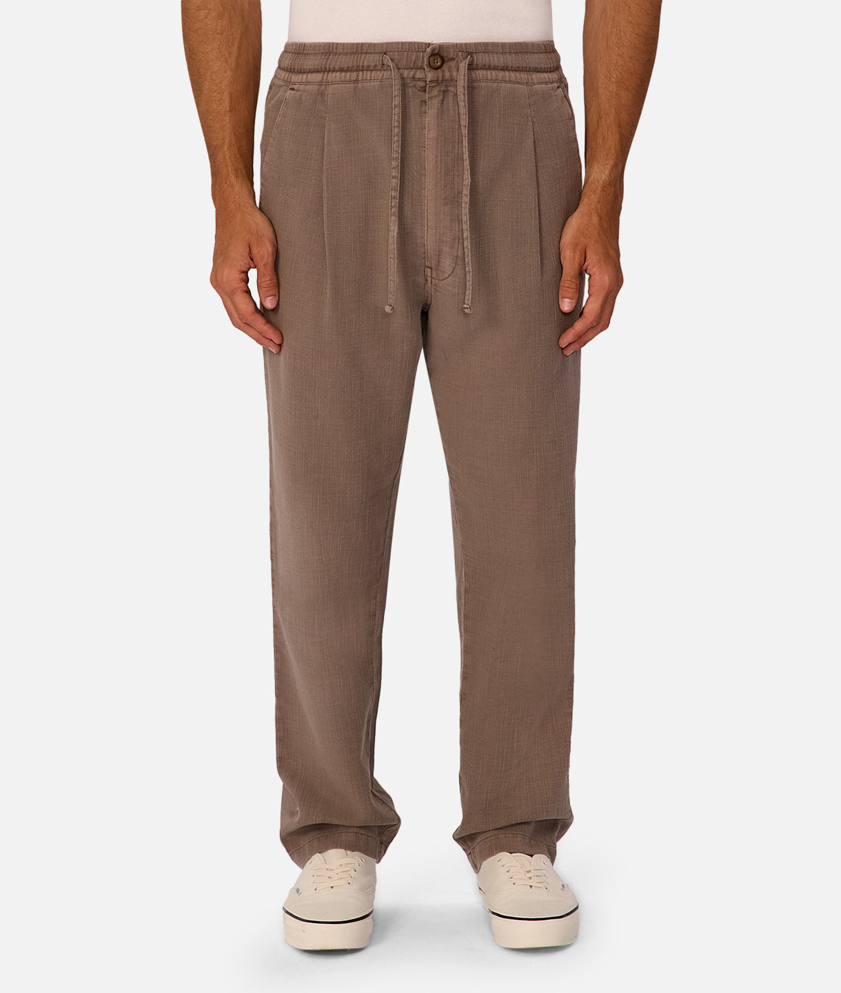 Mallorca Pant Women's High Waisted Linen Pants - Comfortable & Stylish Cappuccino Brown for Casual Wear, Office, and Travel