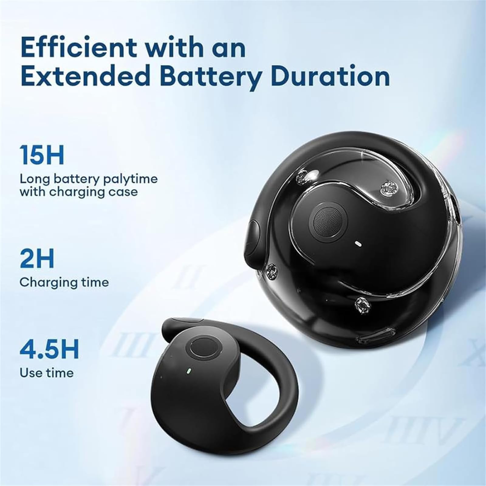 Hy-T26 Pro Wireless Bluetooth Translator Earbuds for Travel & Meetings - Black