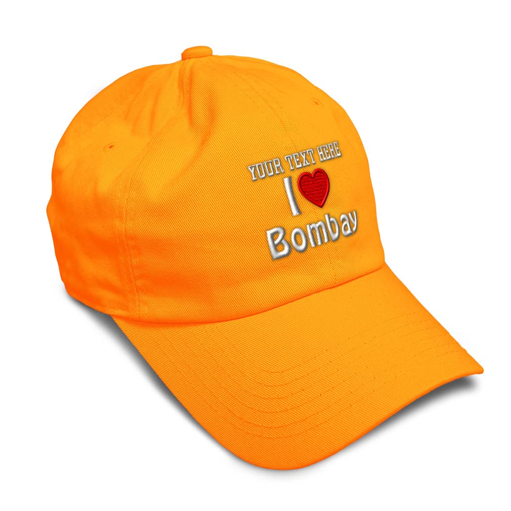 Soft Baseball Cap with (Love) Bombay Red Heart Design - Unisex Pet Lovers Dad Hat for Men & Women - Perfect for Casual Wear, Outdoor Activities & Pet Lovers Gifts
