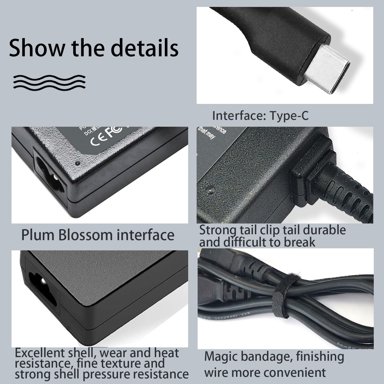 65W USB C Laptop Charger for Lenovo Thinkpad/Yoga/Chromebook, Dell Latitude 5000/5420/e5430/7420, HP Spectre x360/Envy/Chromebook/Elitebook - Fast Charging Universal Type-C Power Adapter - Perfect for Home, Office & Travel Use