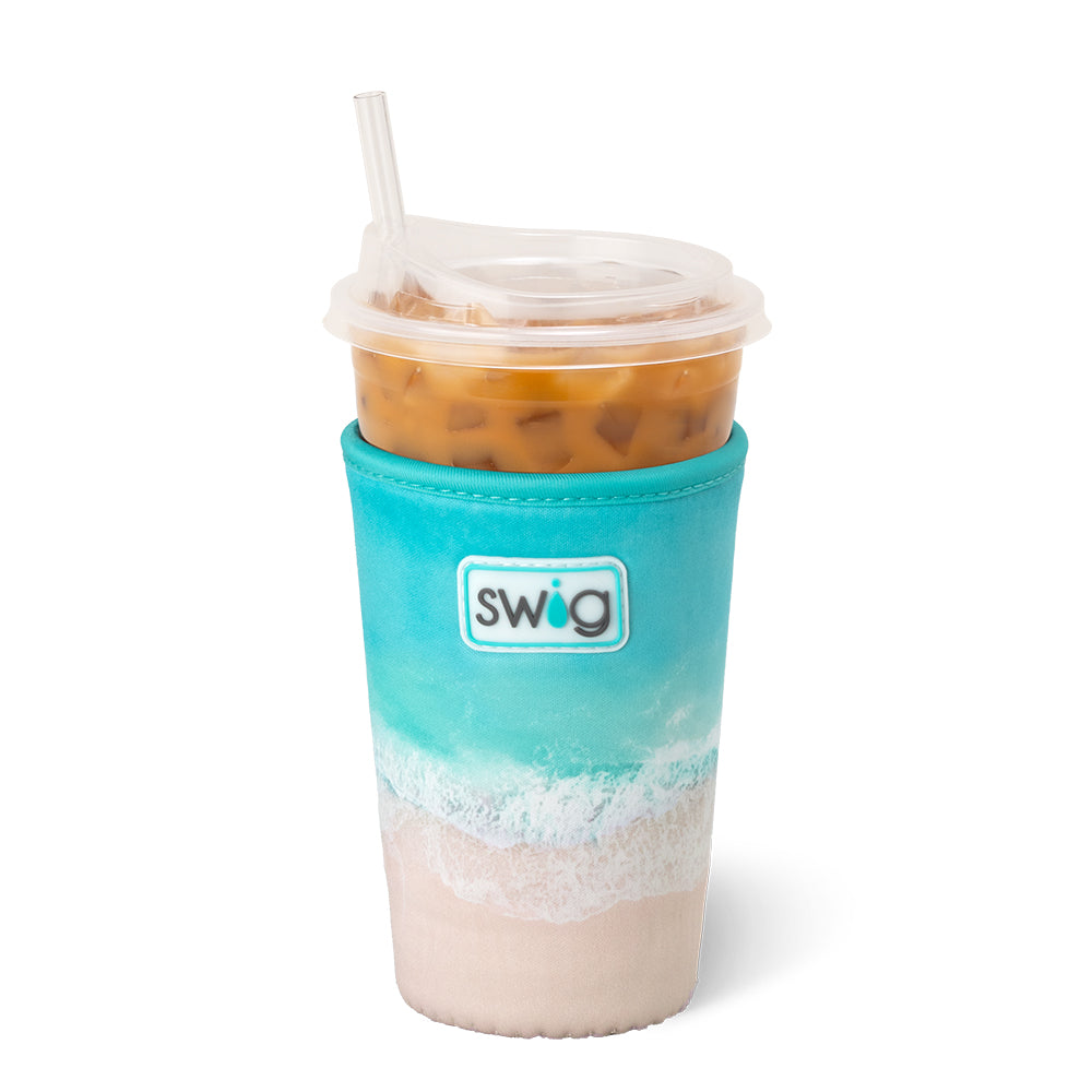 High Tide Medium Iced Cup Coolie - Insulated Beverage Sleeve for Cold Drinks, Coffee, and Smoothies - Perfect for Beach, Pool, and Outdoor Parties
