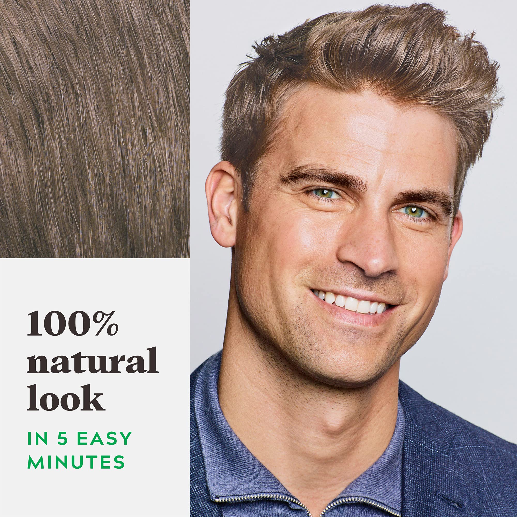 Just For Men H25 Light Brown Toning Shampoo for Gray Hair - Natural-Looking Color & Care - Perfect for Home Use & Touch-Ups
