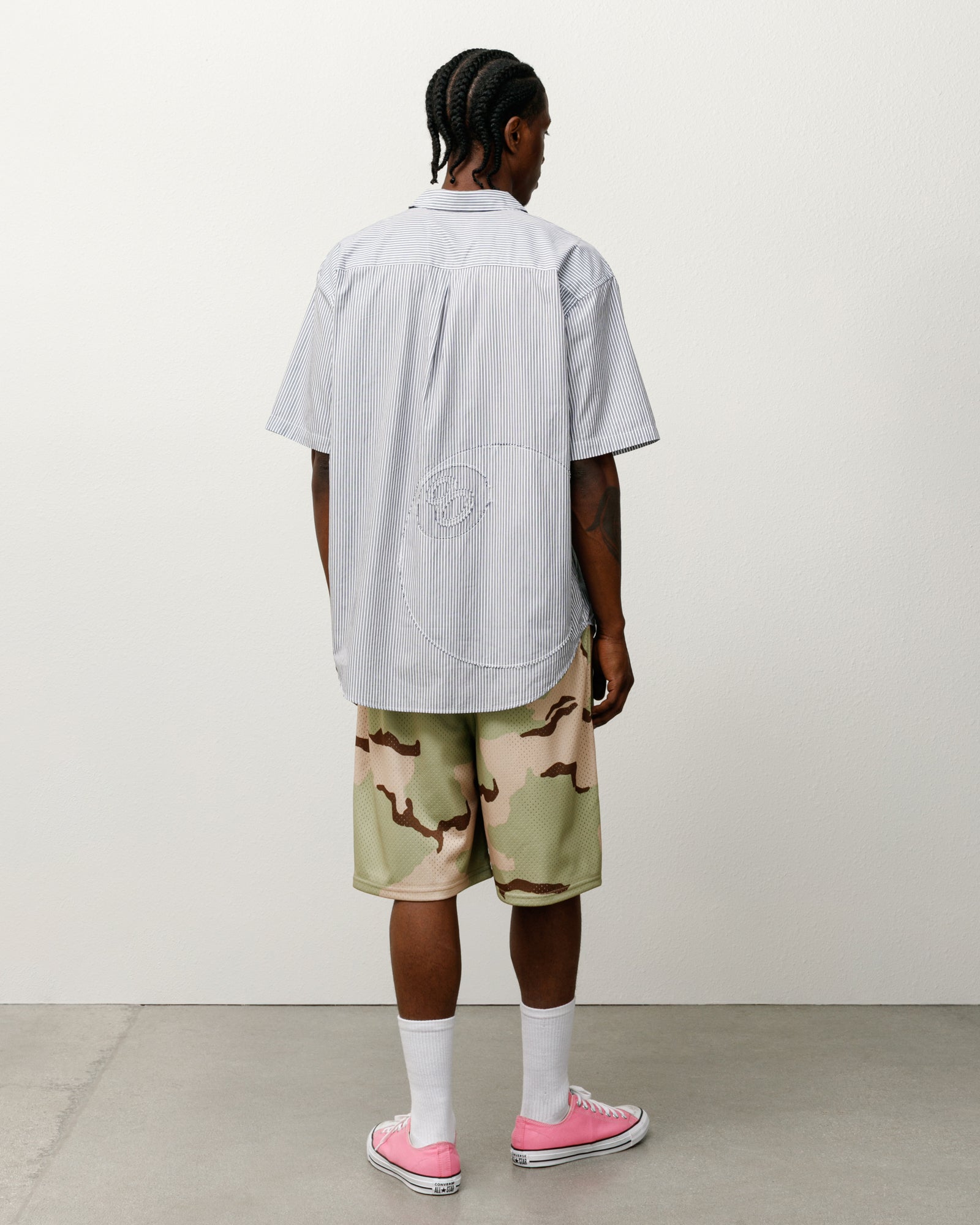 BOXY SS SHIRT 8 BALL STRIPE - Stylish Men's Short Sleeve Casual Shirt for Streetwear & Everyday Outfits