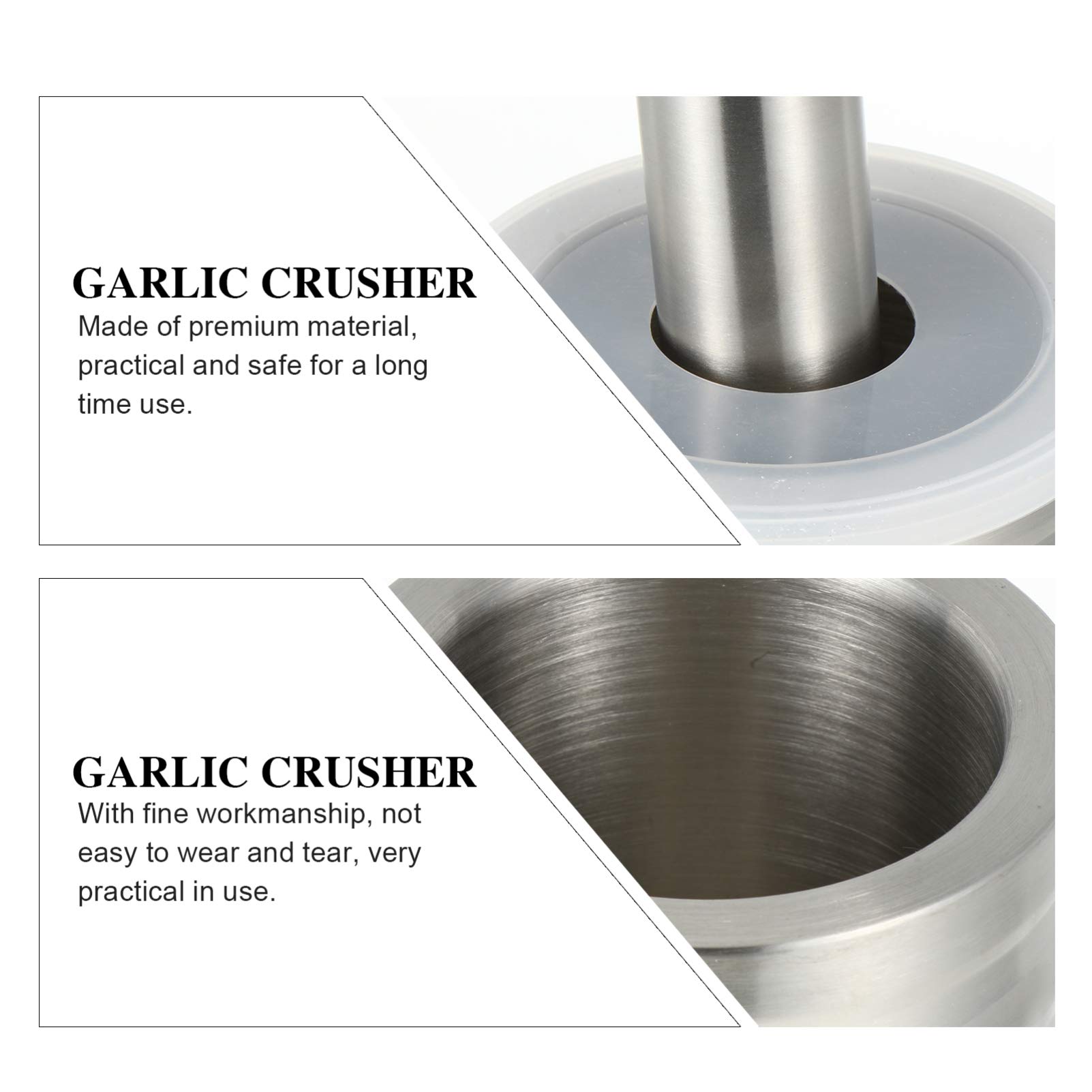 Premium Stainless Steel Garlic Press & Grinder - Heavy Duty Ginger Mincer, Garlic Crusher & Chopper for Kitchen - Perfect for Cooking, Baking, Salad Dressing & Meal Prep