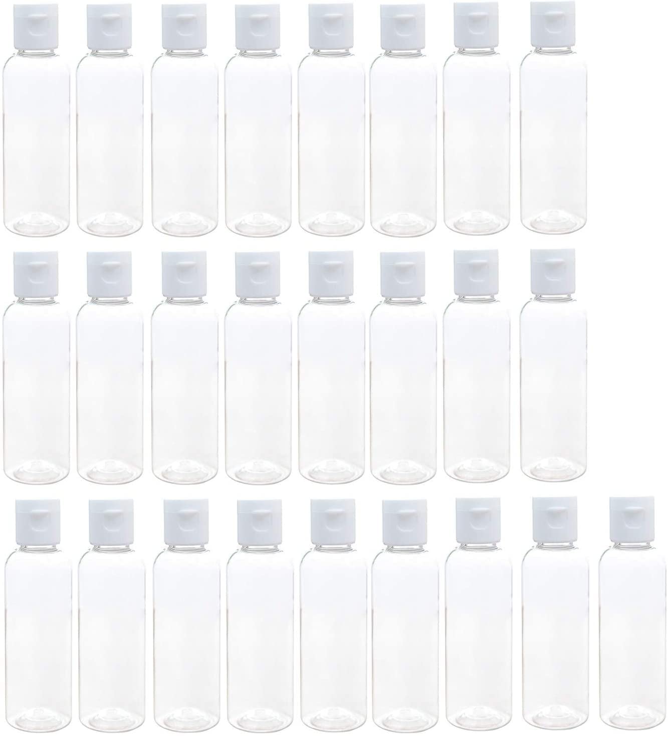 12-Pack 50ml Clear Refillable Travel Bottles - Leak-Proof Squeeze Cosmetic Containers with Flip Caps for Toiletries, Shampoo, Lotion | Perfect for Air Travel, Gym, Camping & Home Organization