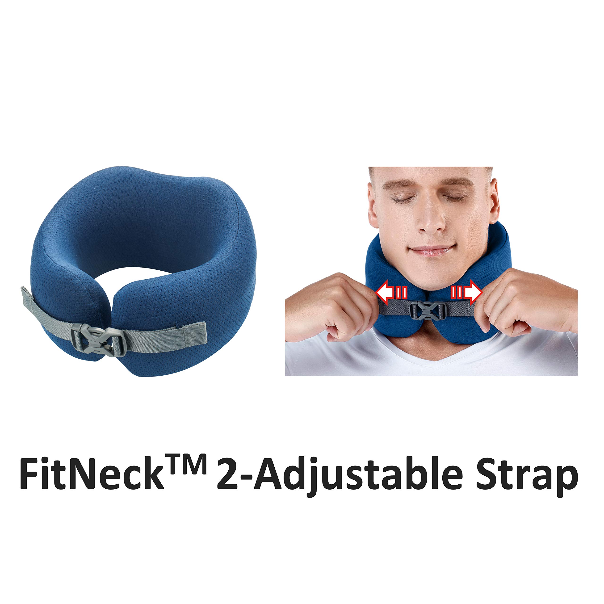 **Ultra-Soft Memory Foam Travel Neck Pillow - Ergonomic Support for Airplane, Car & Office Use - Portable & Washable for Comfort Anywhere**