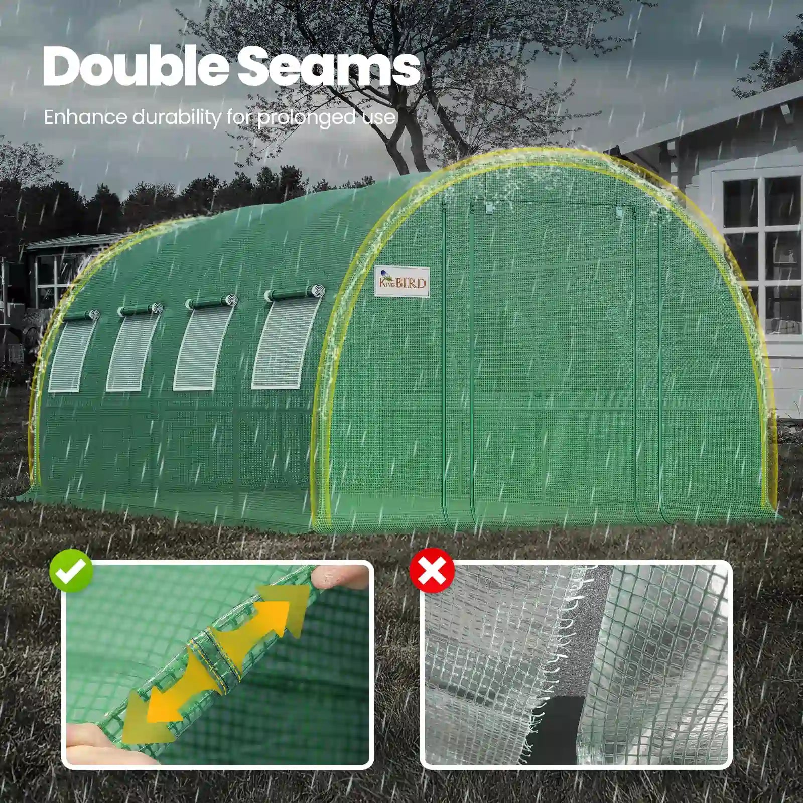Premium Heavy Duty Large Walk-in Greenhouse for Plants & Vegetables - Durable Outdoor Gardening Shelter for Year-Round Growing