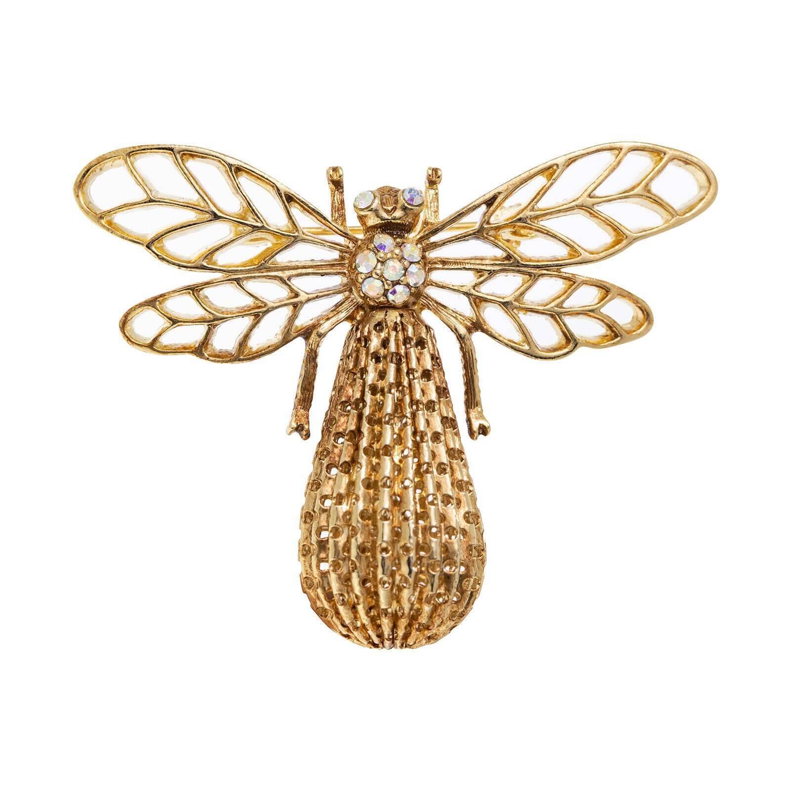 1928 Jewelry AB Crystal Bee Brooch Pin - Vintage Style Bee Jewelry for Women, Perfect for Parties, Weddings & Everyday Elegance