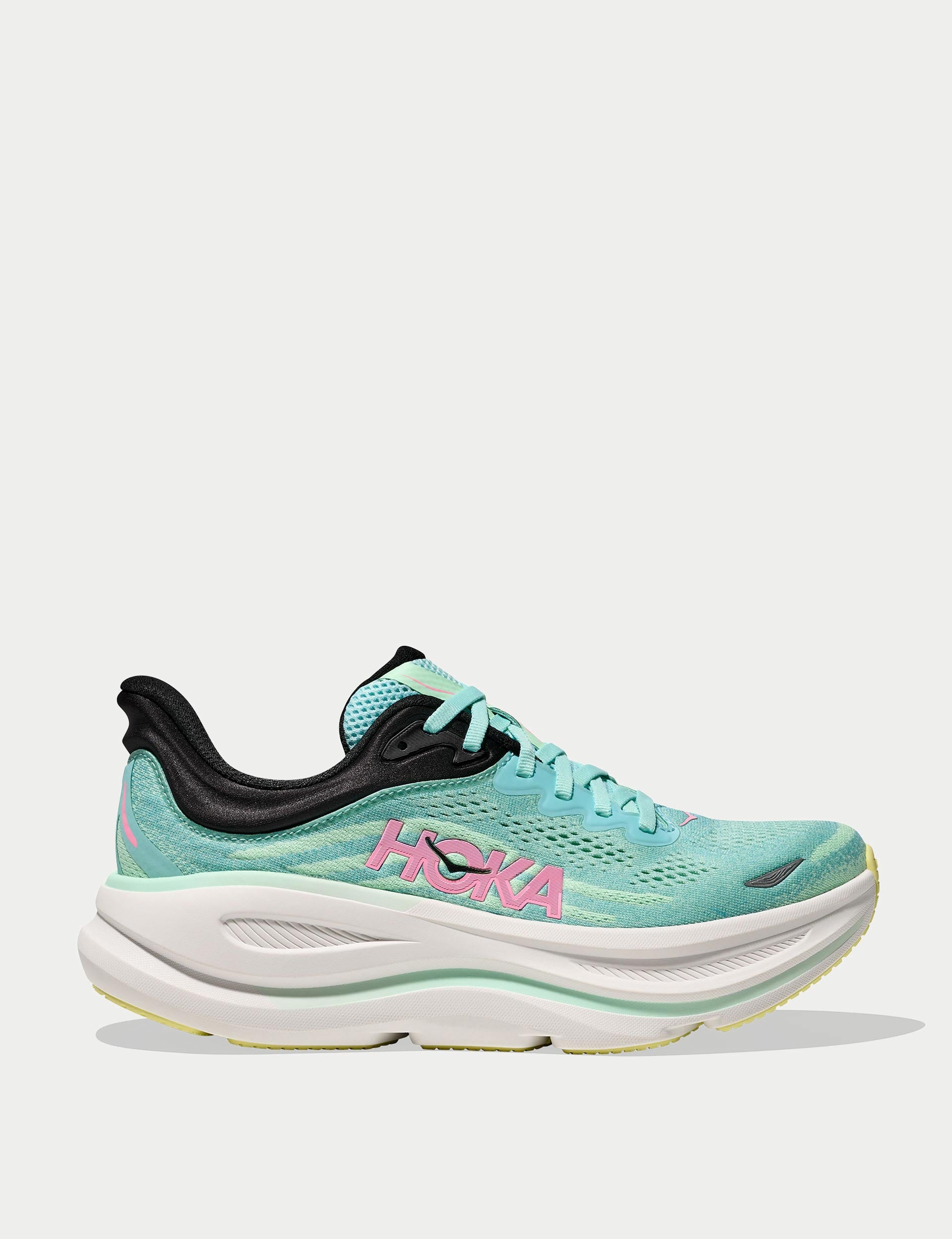Bondi 9 Running Shoes - Blue Spark/Mint Fluorite Color for Men & Women | Lightweight Cushioned Sneakers for Jogging, Walking & Gym Workouts