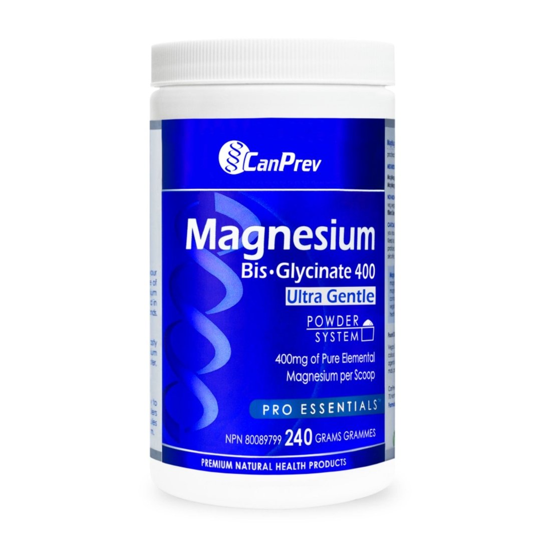 Canprev Magnesium Bis Glycinate 400 Powder 240g - High Absorption Magnesium Supplement for Stress Relief, Sleep Support & Muscle Recovery - Perfect for Athletes & Active Lifestyles