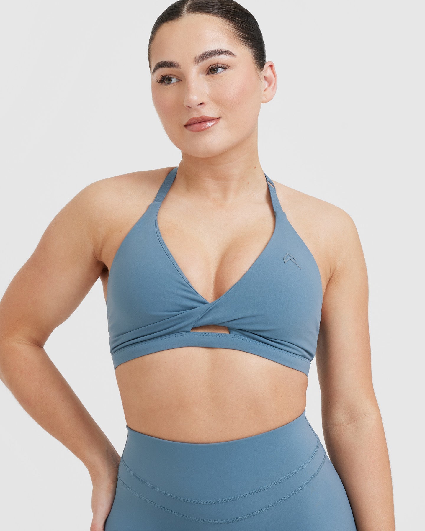 High Support Unified Twist Sports Bra for Women - Moonstone Blue | Yoga, Running, Gym & Workout Comfort
