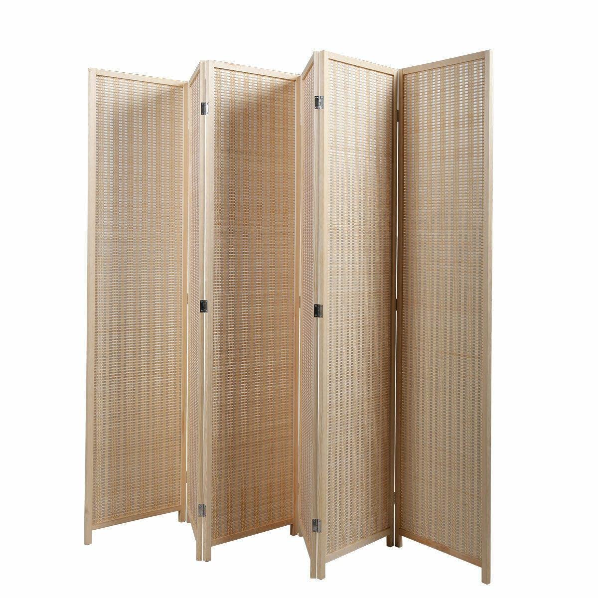 CompreDH 6 Panel 5.9ft Folding Room Divider Screen - Portable Privacy Partition for Home, Office & Events - Room Separator, Wall Divider & Space Organizer for Bedrooms, Living Rooms & Workspaces