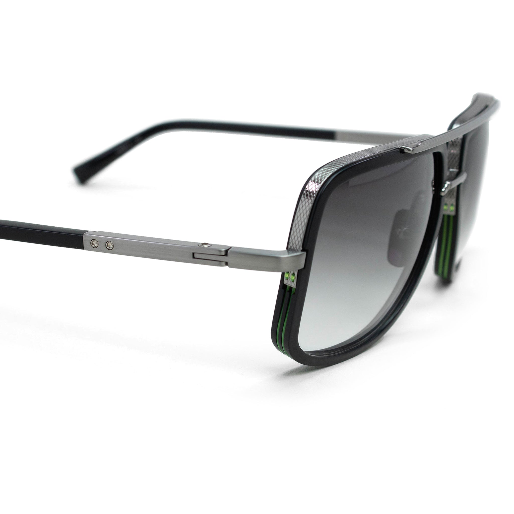 Dita DRX 2030 Mach One Black Silver Polarized Sunglasses for Men - Luxury Aviator Style with UV Protection - Perfect for Driving, Travel & Outdoor Activities