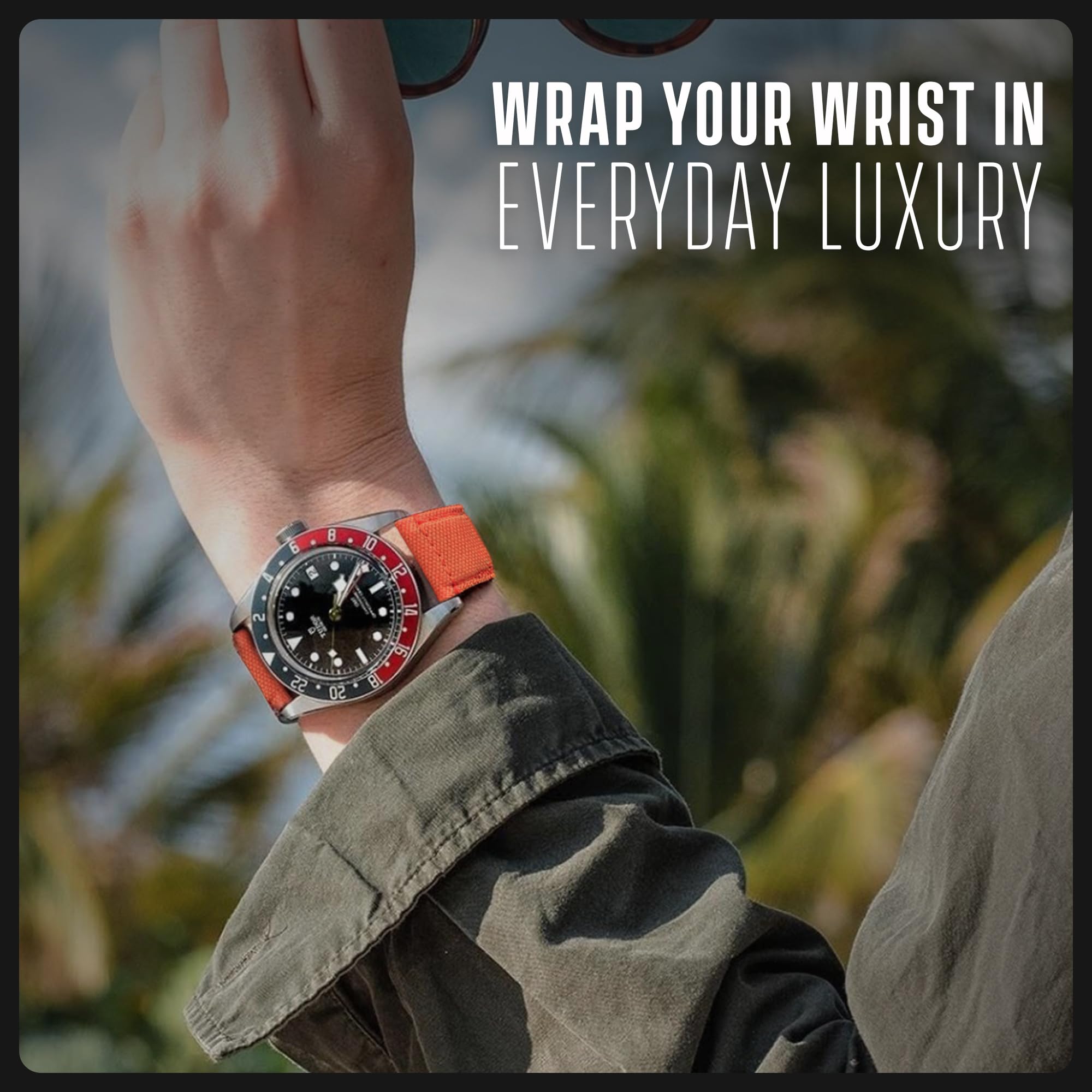 Durable Alpine Cordura Fabric Watch Band with Quick Release - Water Resistant Leather Lining Strap for Men & Women - Compatible with Regular & Smart Watches - Perfect for Outdoor Activities, Workouts, and Daily Wear