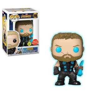 Avengers: Infinity War Glow in the Dark Thor Pop! Vinyl Figure #286 - Collectible Marvel Superhero Toy for Display & Night Light