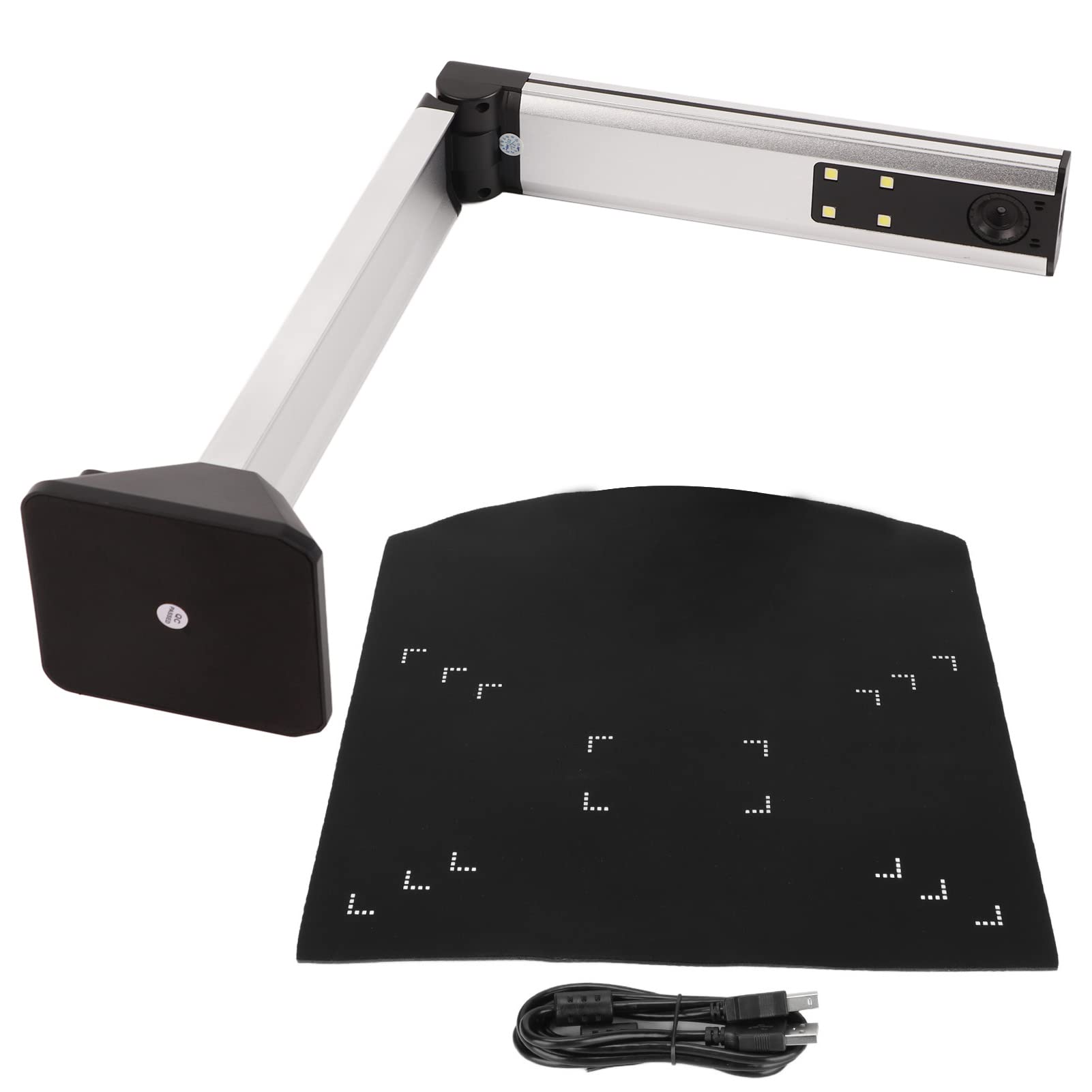 Professional A4 Book & Document Scanner - 5MP High Definition Auto-Focus USB Camera with OCR Technology | Portable for Office, Library & Home Use