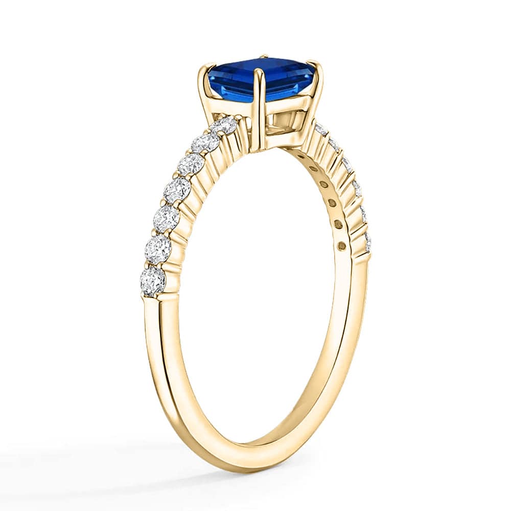 Lab Grown Sapphire & Diamond Promise Ring for Women - Ethical & Affordable Engagement Jewelry - Perfect for Proposals, Anniversaries & Special Occasions