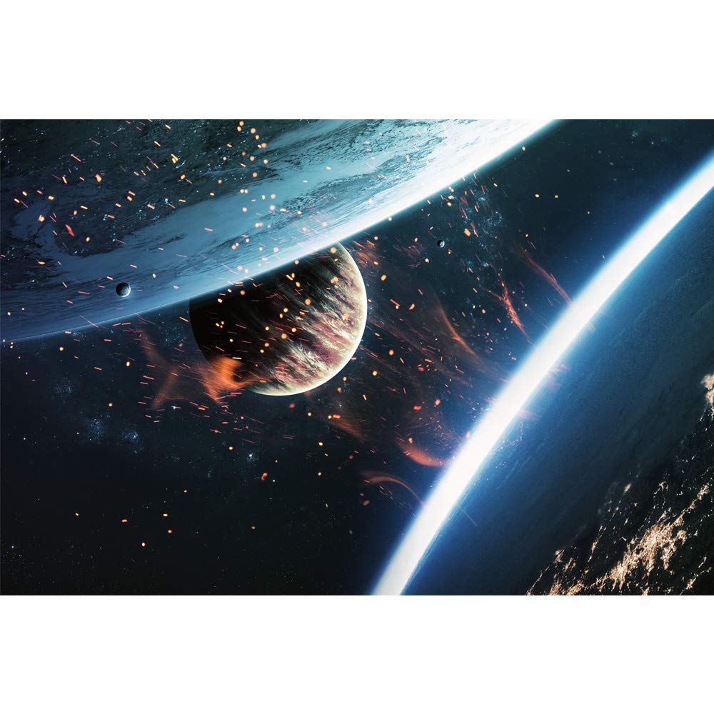 Removable Wallpaper Peel and Stick - Giant Planets Universe Wall Mural for Bedroom (100x144 inches) - Perfect for Kids Room Decor, Nursery, or Home Office Accent Wall
