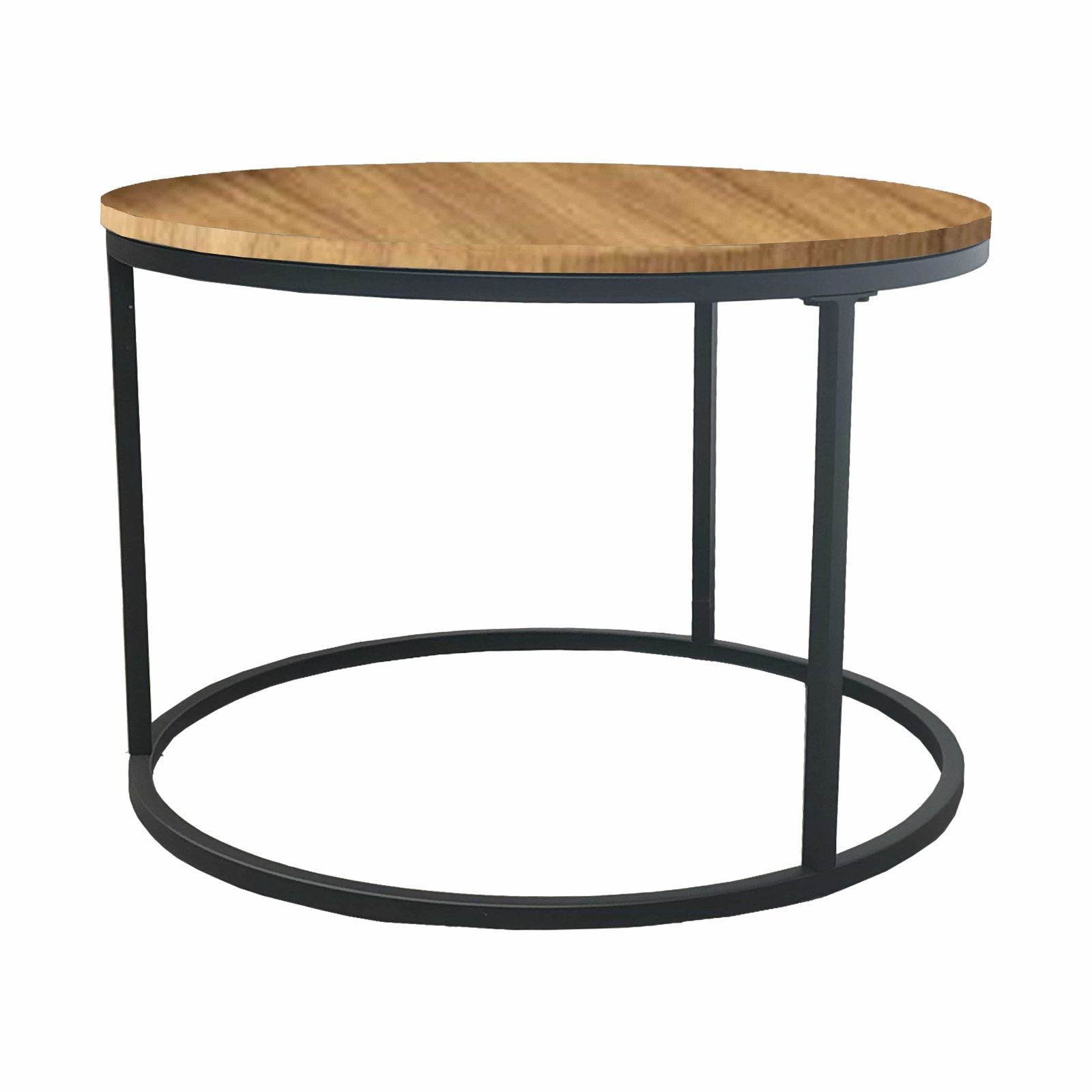 Criterion Nested Coffee Table Set - White Marble & English Oak Wood Modern Side Tables for Living Room | Perfect for Small Spaces, Home Decor & Coffee Table Styling