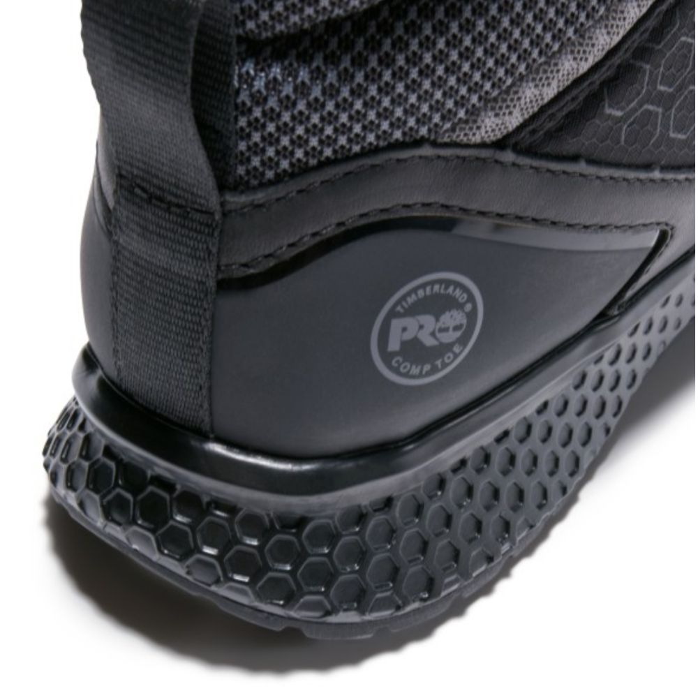 Timberland PRO Reaxion MID Composite Toe Work Shoes for Men - Black (TB0A278X001) | Durable Safety Boots for Construction, Warehouse & Outdoor Work
