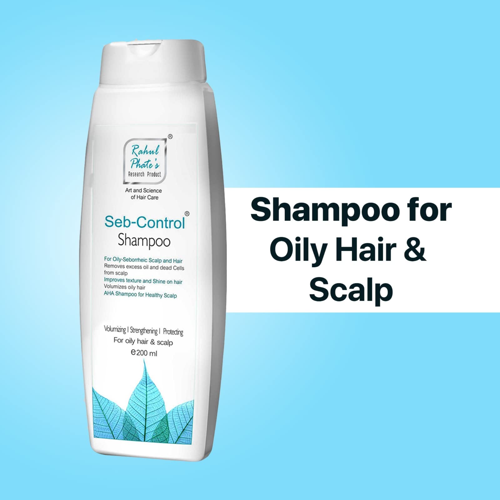 Rahul Phate's Seb-Control Shampoo 200ml - Oil Control & Scalp Care for Men & Women - Perfect for Daily Hair Wash & Dandruff Prevention