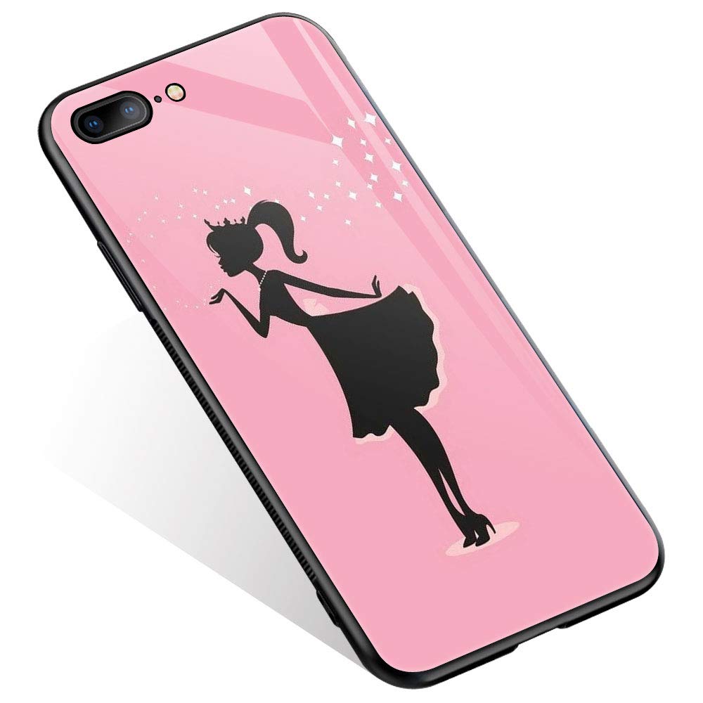 Animated Cartoon 820 Pattern iPhone 8/7/SE (2020) Case - Shock-Absorbing TPU Bumper & Tempered Glass Back Protective Cover | Cute Design for Daily Use, Work & Travel
