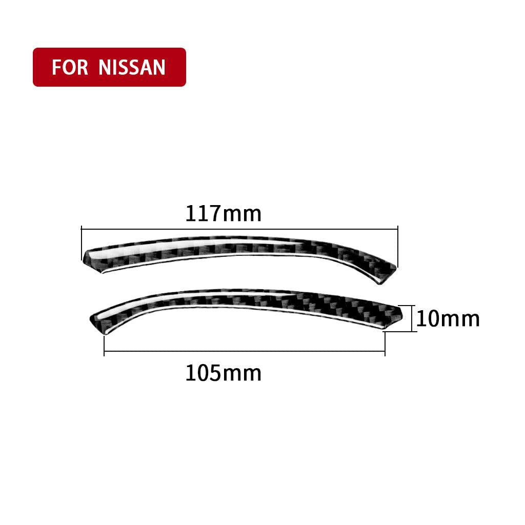 Carbon Fiber Dashboard Trim Cover for Nissan 370Z (2009-2020) - 2-Piece Interior Accessory Set - Upgrade Your Car's Luxury Look for Daily Driving & Car Shows