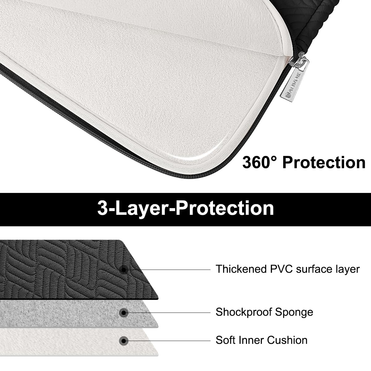 Premium Leather Laptop Sleeve for MacBook Air 15
