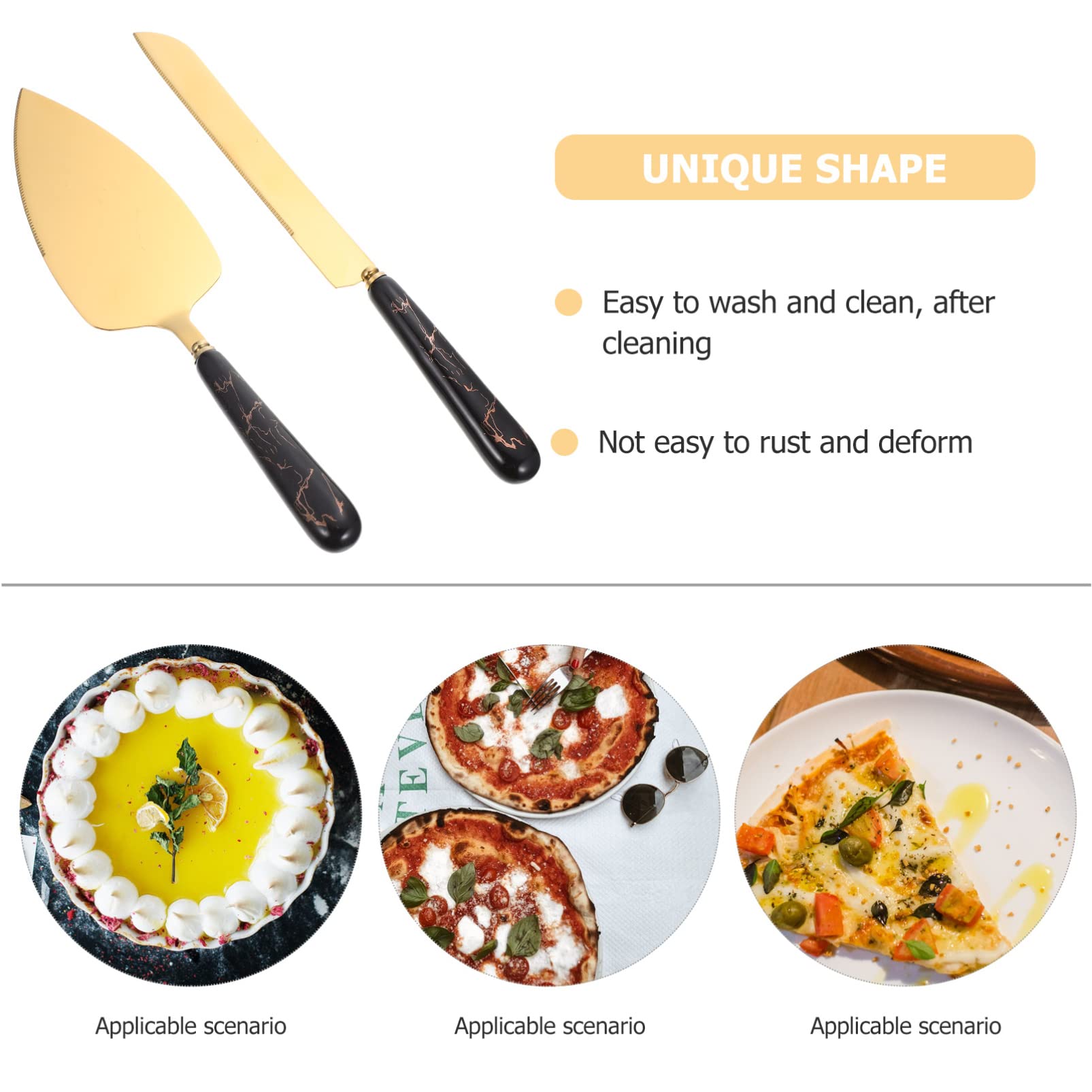 Premium Cake Spatula Set - Stainless Steel Wedding Cake Server, Cheese Cutter & Pizza Shovel - 3-Piece Baking Tools for Cake Decorating, Dessert Serving & Party Cooking Accessories - Perfect for Weddings, Birthdays & Home Baking