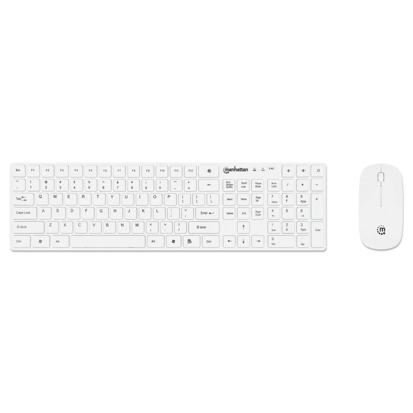Wireless Keyboard and Mouse Combo - 2.4GHz Ergonomic Optical USB Set for PC, Laptop, Mac - Perfect for Home Office, Gaming, and Work