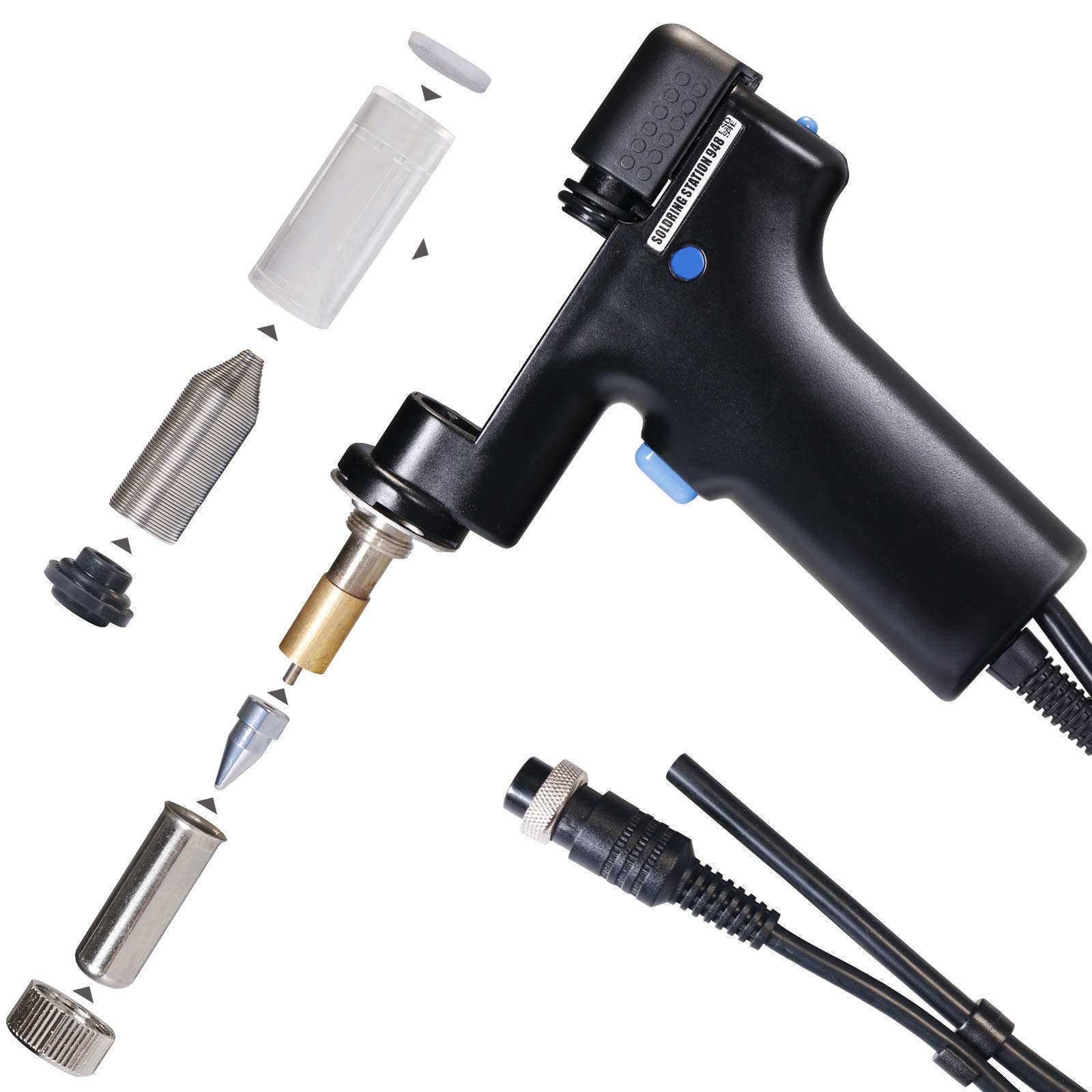 YIHUA 948 Professional Desoldering Station Kit with 948N Nozzle Set, Soldering Iron, Stand & 31 Accessories - Perfect for Electronics Repair, PCB Work & DIY Projects