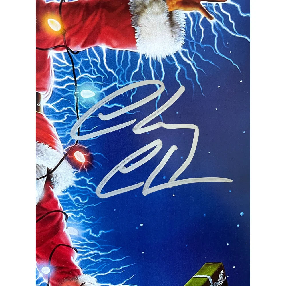 Authentic Chevy Chase, Beverly D'Angelo & Randy Quaid Signed Christmas Vacation Movie Poster 12x18 - JSA Certified COA - Perfect for Holiday Decor & Film Memorabilia Collection