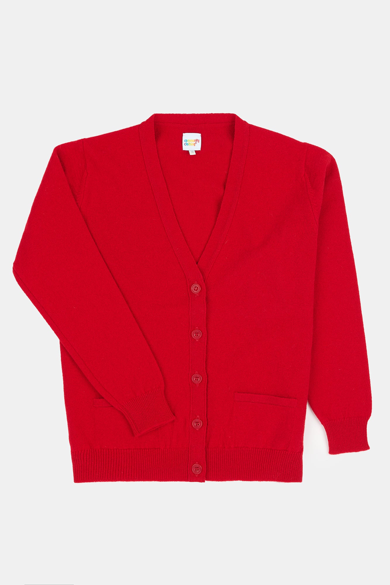 Women's Soft Lambswool Cardigan Sweater - Cozy Winter Knitwear in Classic Red | Perfect for Casual Outfits, Office Wear & Holiday Gatherings