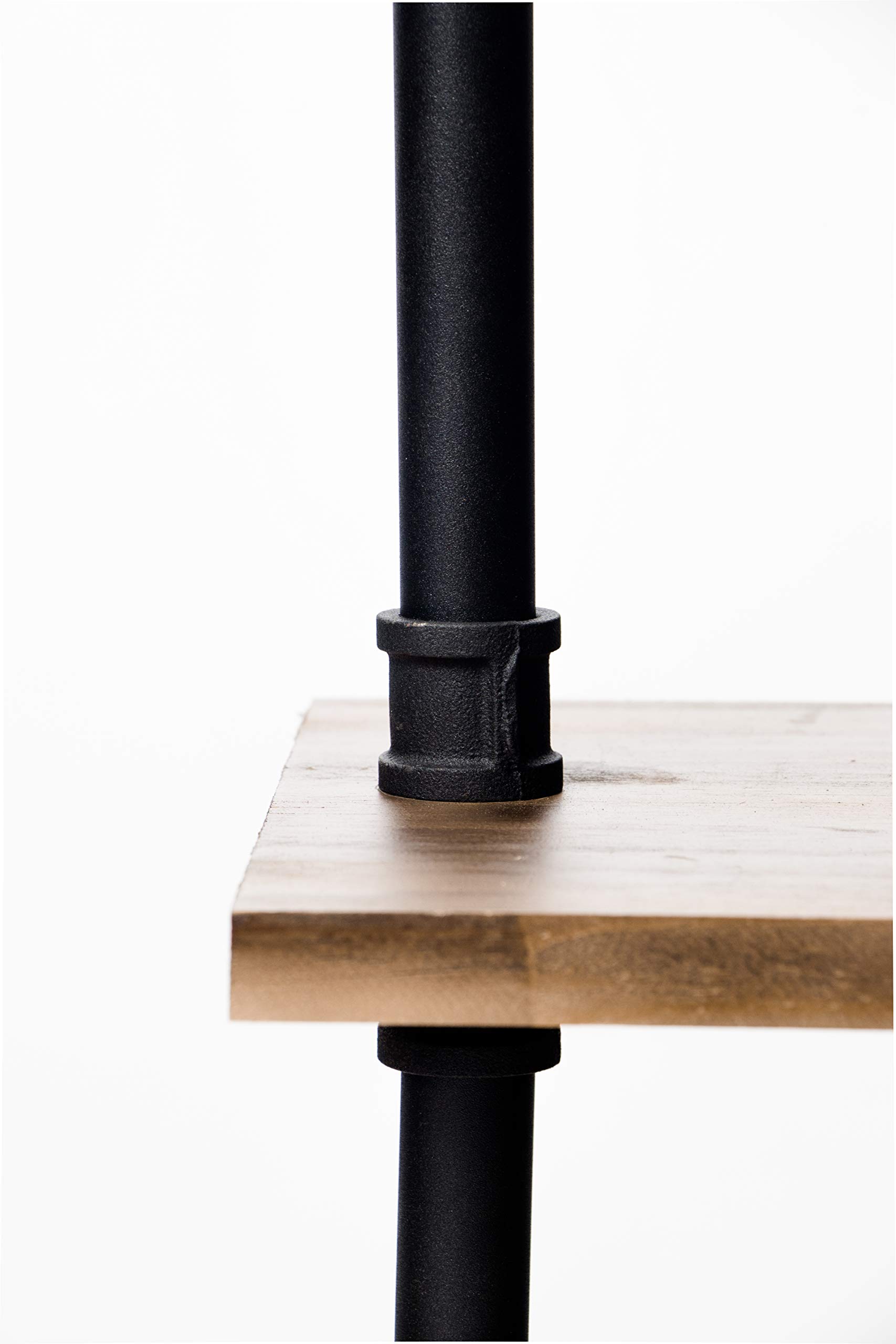 Industrial Iron Water Pipe 3-Tier Wall Mount Shelf - Rustic Pipe Rack for Living Room, Study, Kitchen Storage | Perfect for Books, Decor & Organizing Small Spaces