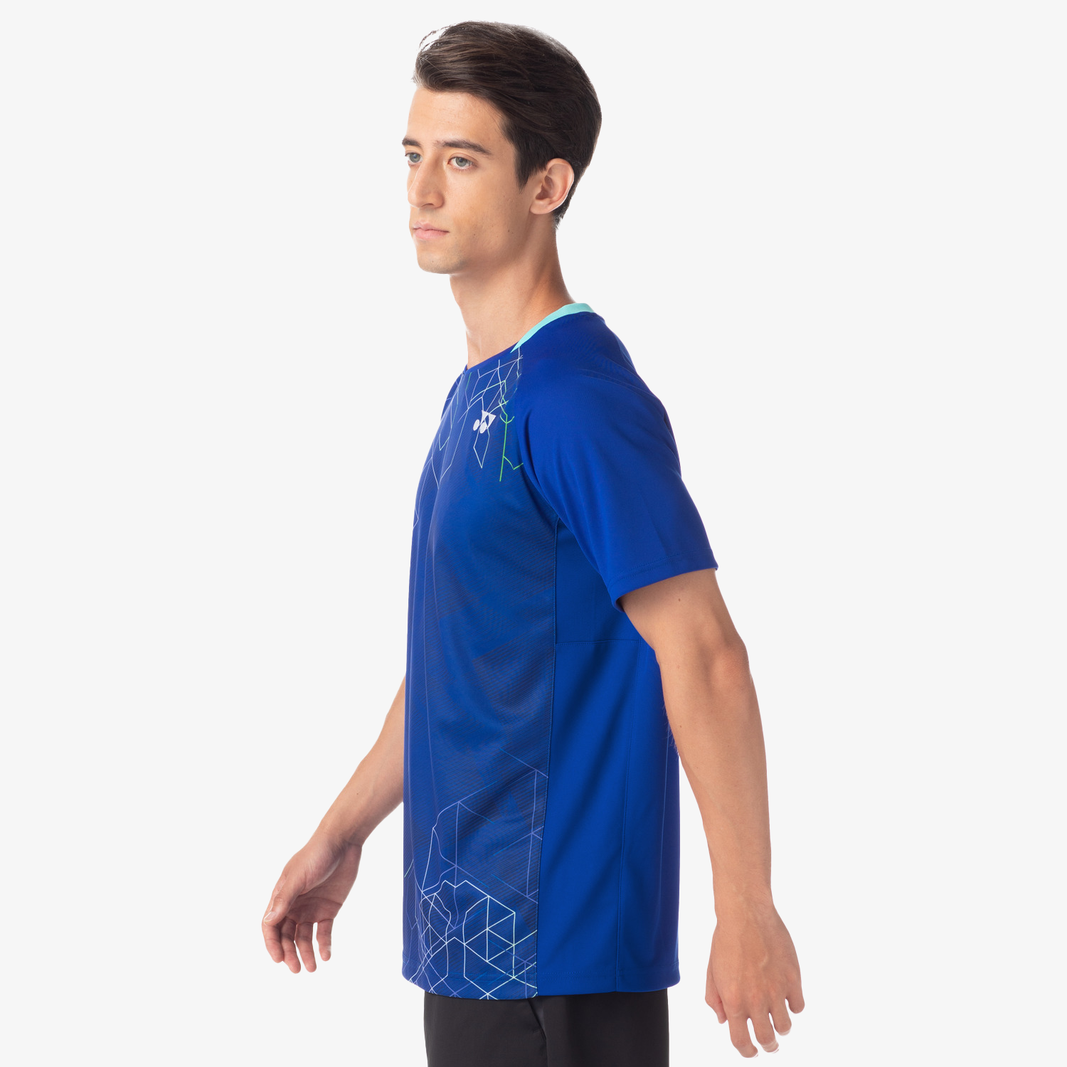 Yonex Men's Crew Neck Shirt 10602 - Comfortable Athletic Tennis Top in Midnight Navy - Perfect for Tennis, Gym & Casual Wear