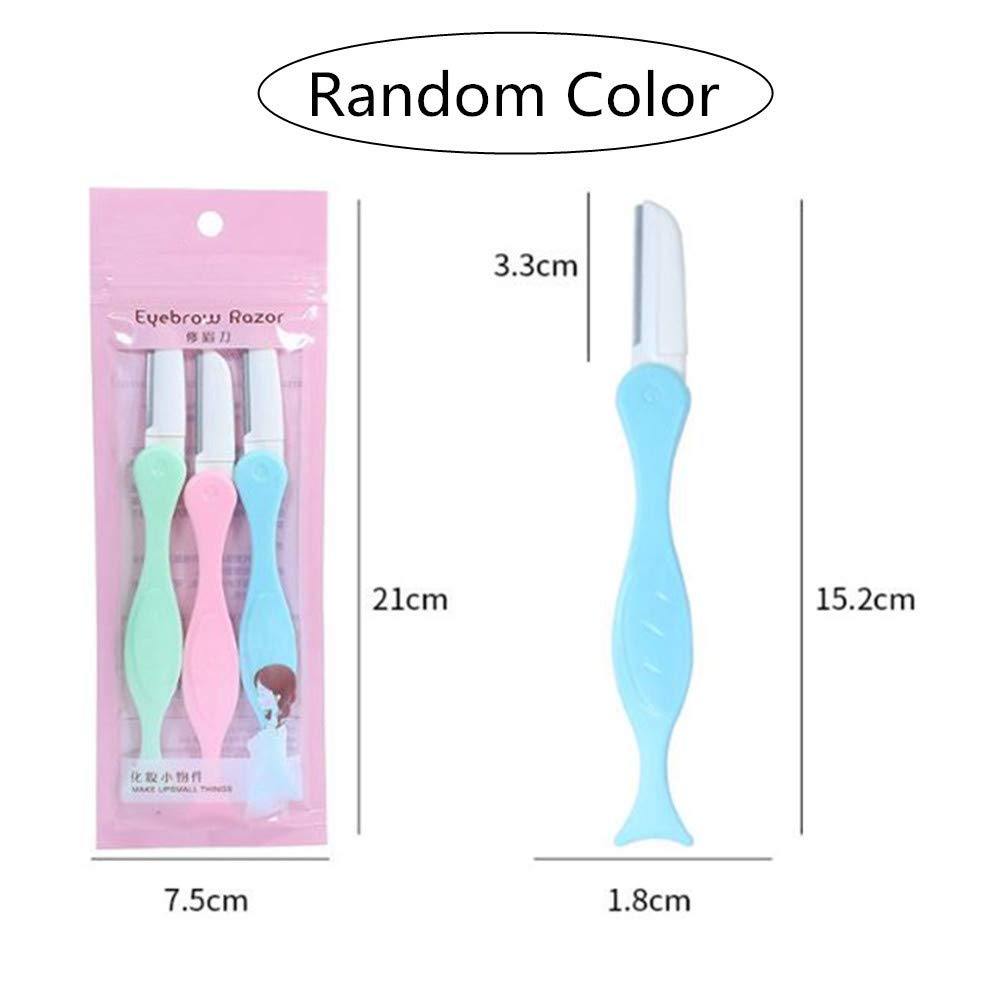 Professional Eyebrow & Face Razor for Women - 2 Pack Dermaplaning Shaver Set for Smooth Skin & Eyebrow Shaping | At-Home Facial Hair Removal & Grooming Tool