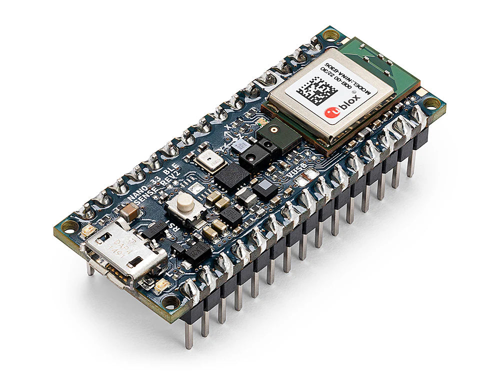 Arduino Nano 33 BLE Sense Rev2 with Headers - IoT Development Board for Smart Home, Wearables & Robotics Projects