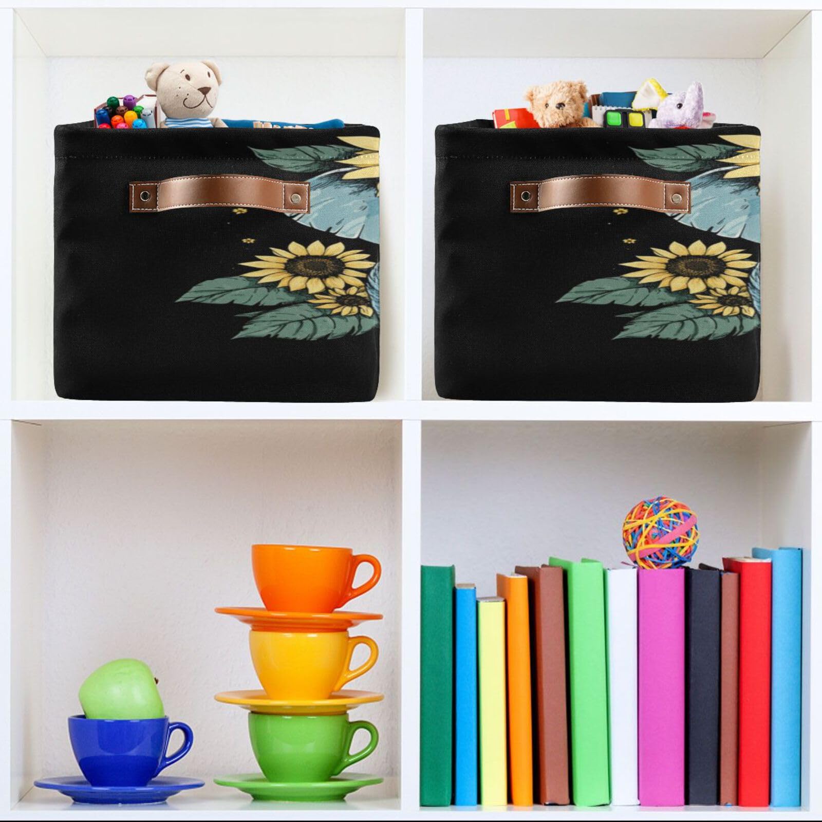 Large Fabric Storage Bins with Handles - Closet & Shelf Organizers for Clothes, Toys | Home Decor