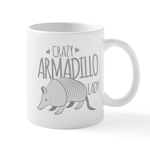 White - Crazy Armadillo Lady Mugs
