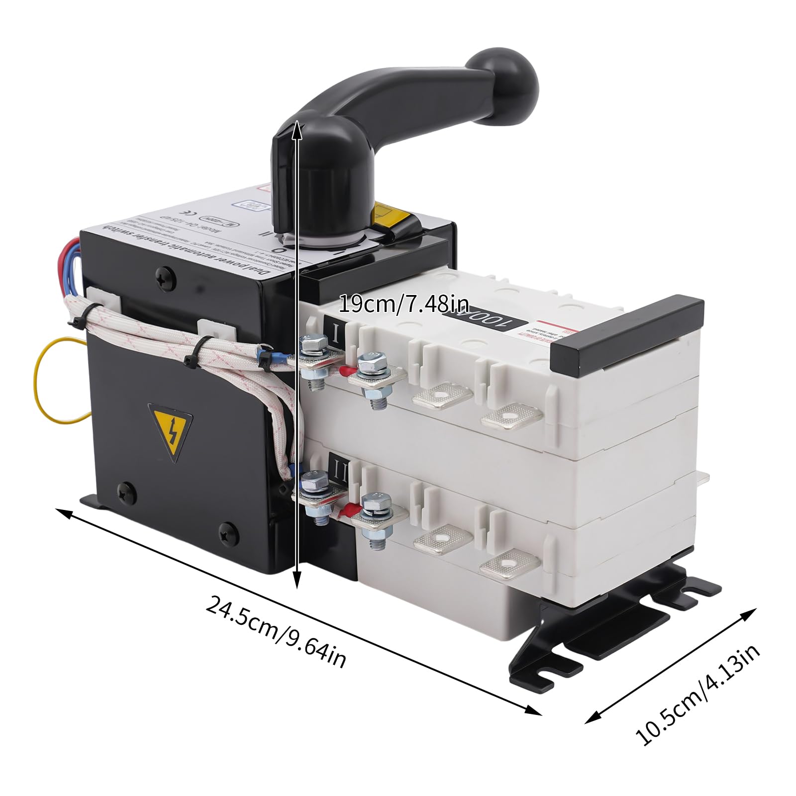 110V/230V 100 Amp Automatic Transfer Switch (ATS) - Dual Power Generator Changeover Switch, 4P Isolation Type for Home & Commercial Backup Power
