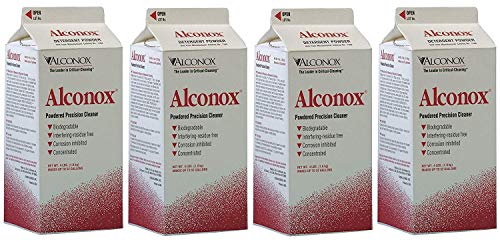 Alconox Detergent Cleaning Concentrate 4 lb (4-Pack) - Industrial Strength Powder for Lab Equipment, Medical Instruments & Precision Cleaning | Perfect for Laboratories, Hospitals & Manufacturing Facilities