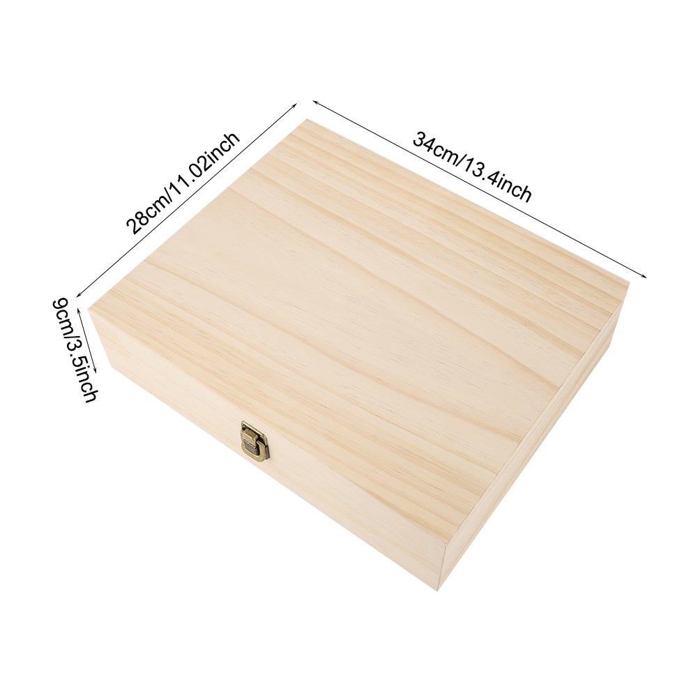 Premium 74-Slot Wooden Essential Oil Storage Box - Organizer for Aromatherapy Oils, Nail Gels & Beauty Products | Perfect for Home Spa, Salon Display & Gift Giving