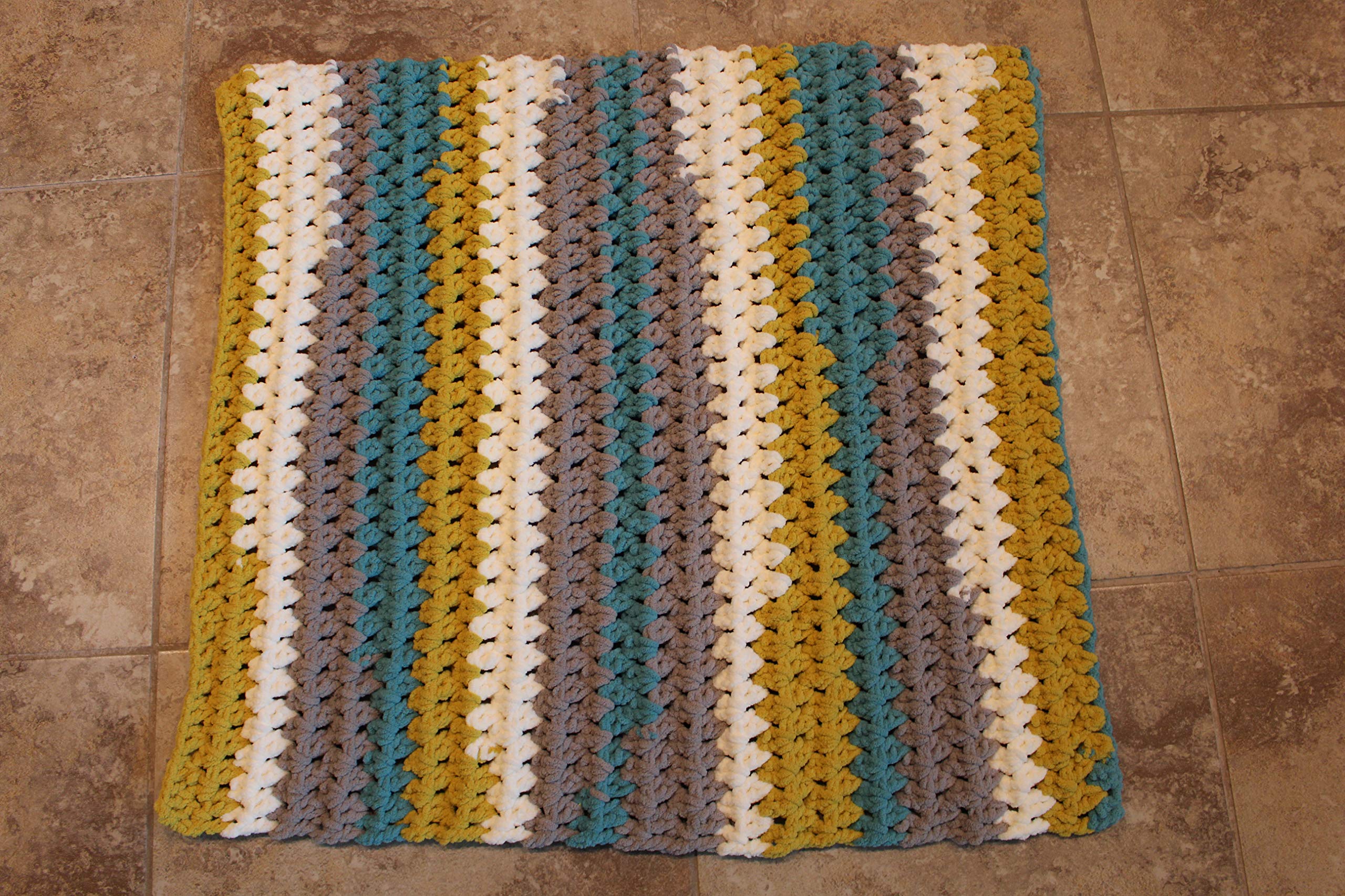Soft Teal Baby Blanket for Boys & Girls - Chunky Knit Crochet Crib Blanket - Gender Neutral Nursery Essential for Newborns & Pets - Perfect for Swaddling, Napping & Cuddling with Cats & Dogs