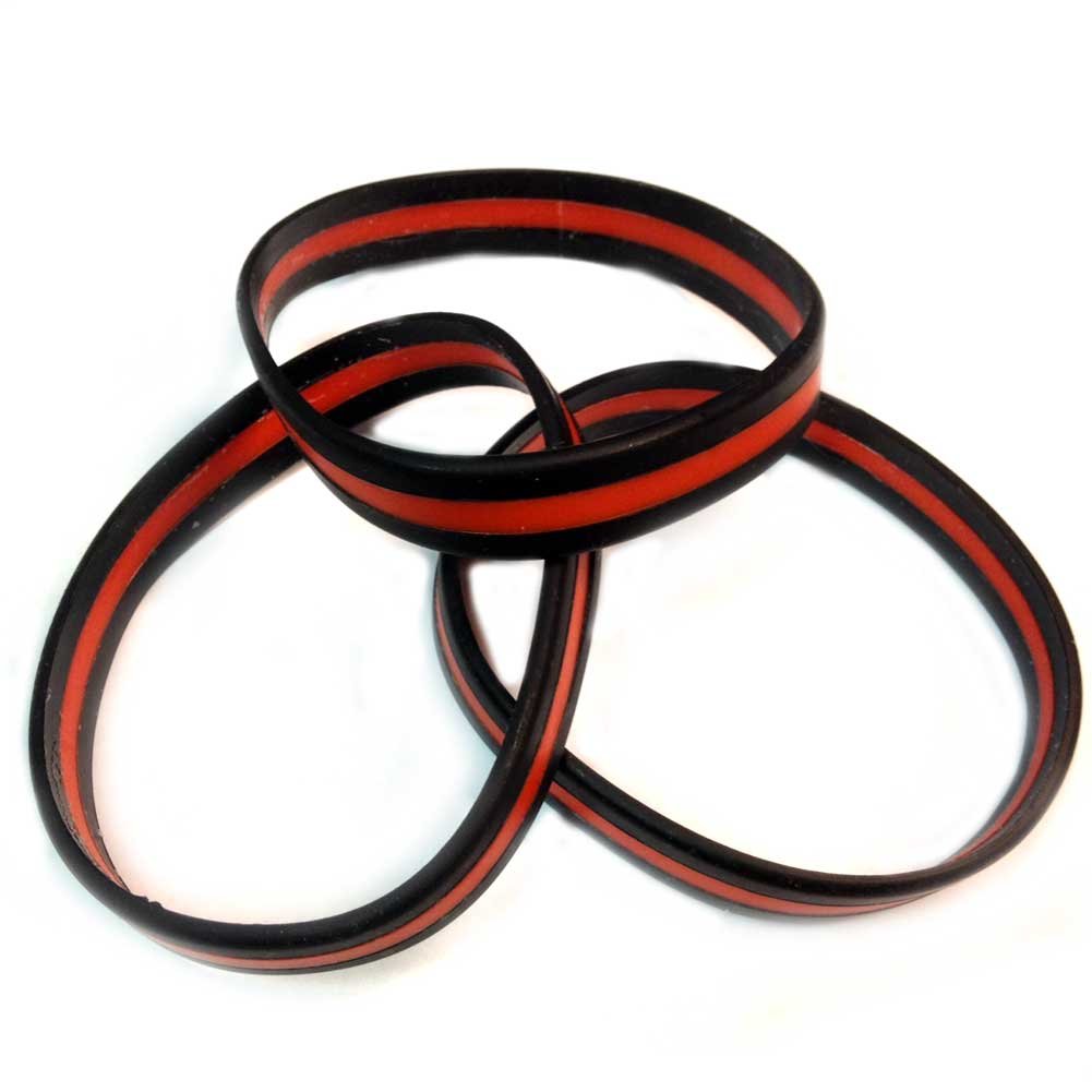 Thin Red Line Silicone Bracelets - 3-Pack for Firefighters & First Responders - Show Support & Raise Funds - Perfect for Fundraising Events, Firefighter Appreciation & Daily Wear